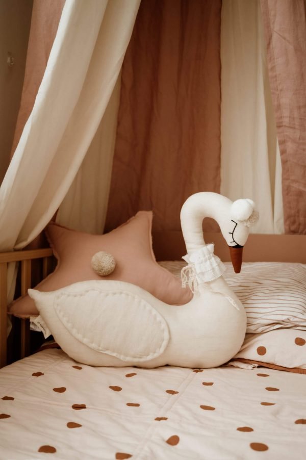 Almohada/juguete de peluche Cisne- Neutro