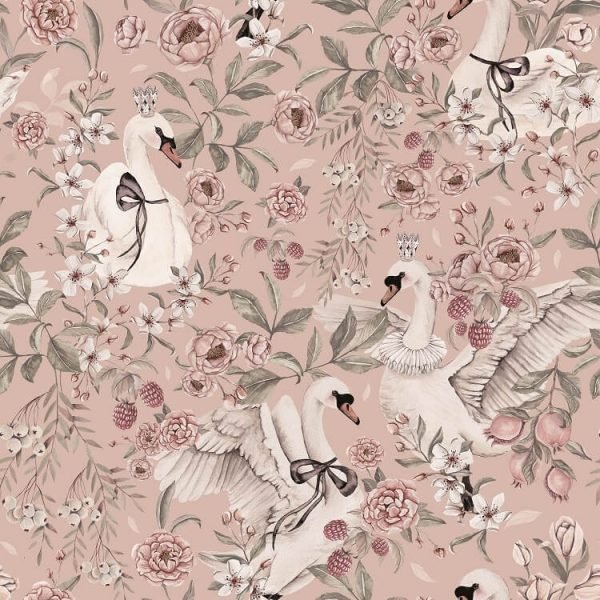 Swan Queen wallpaper -Pink- 2 rolls