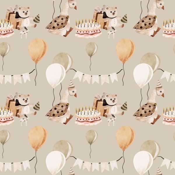 Balloon Goose - 2 rolls- Wallpaper