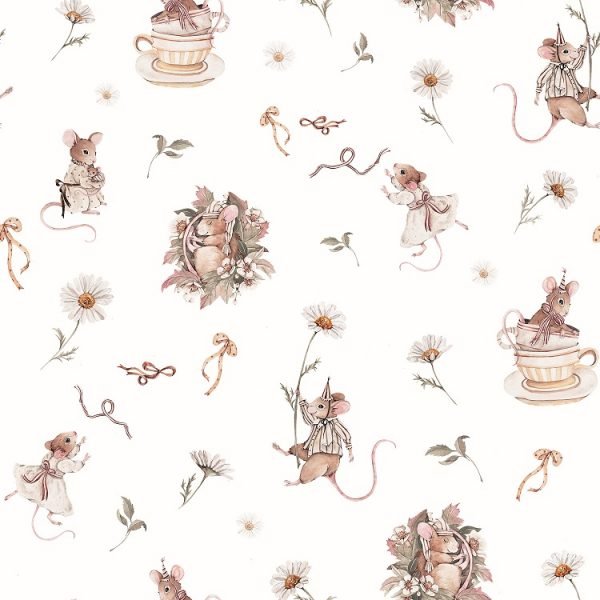 Daisies & mice - Wallpaper