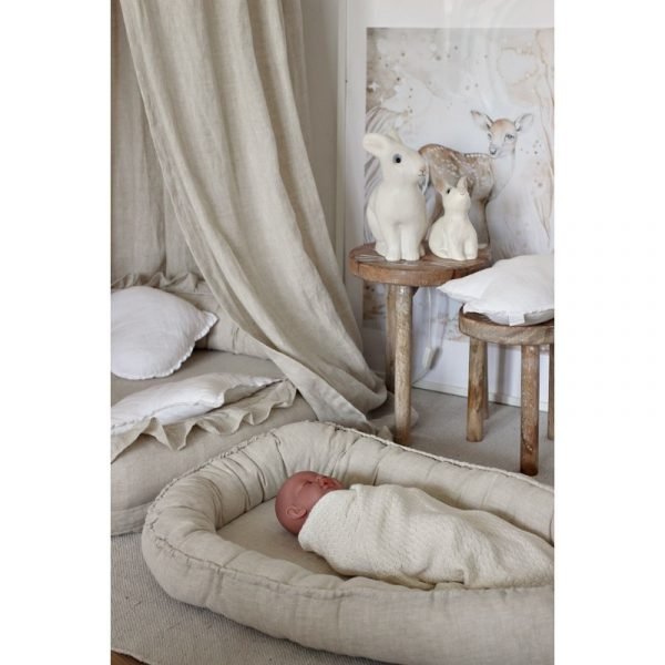 Cotton & Sweets Linen baby nest Pure Nature-Natural - Image 2