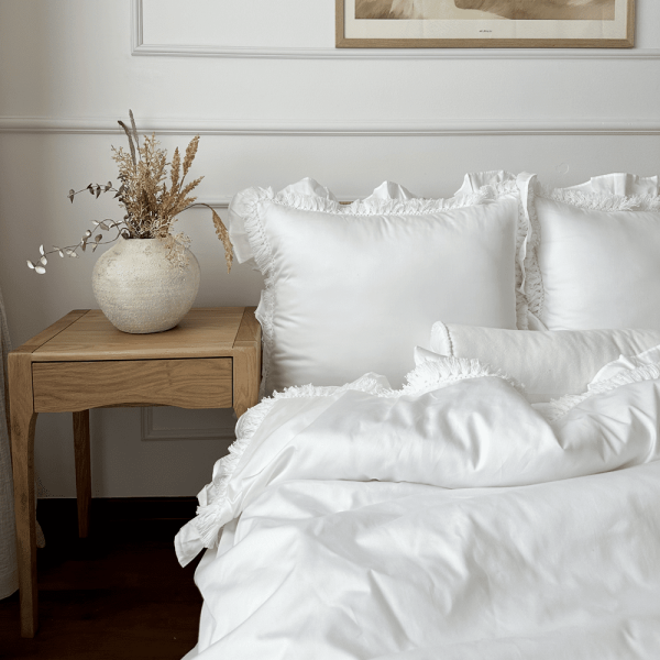 Biancheria da letto Boho con frange per adulti Bianco - Cotton & Sweets