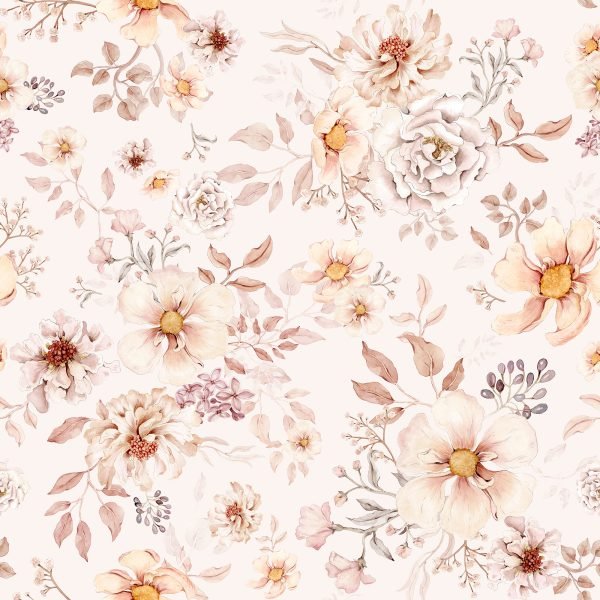 Boho Flowers- Wallpaper