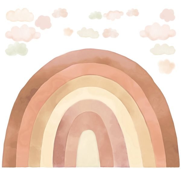 Adhesivo mural arco iris beige