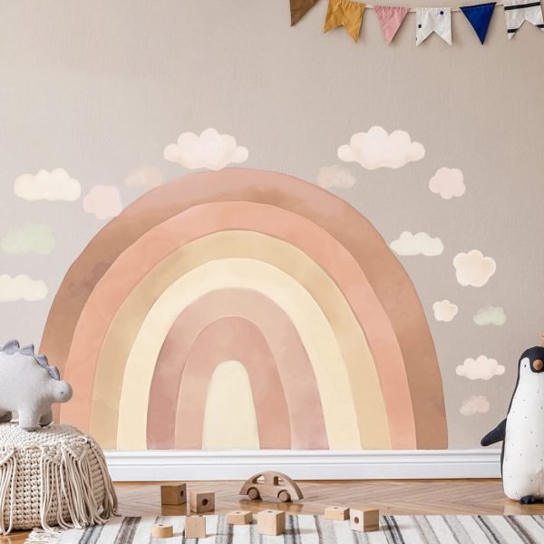 Adhesivo mural arco iris beige - Imagen 2