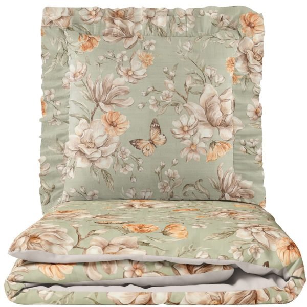 Set di biancheria da letto Green Flowers