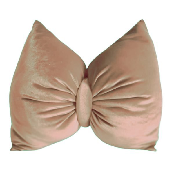 Coussin 'Velvet Bow' Champagne Gold – Image 3