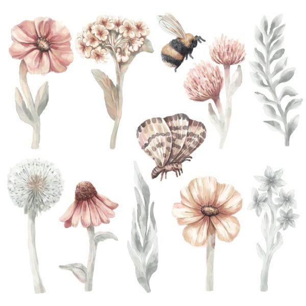 Wild flowers Wandsticker I