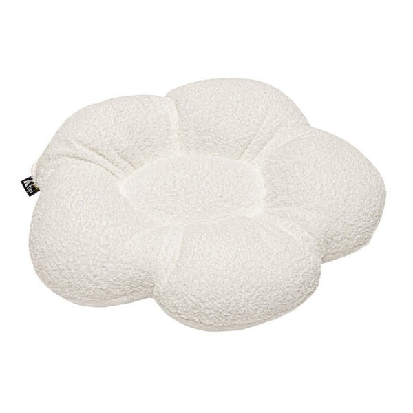 XL boucle pouf/play mat 'Flower' white