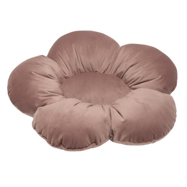 Pouf/tapis de jeu XL en velours 'Flower' Coral