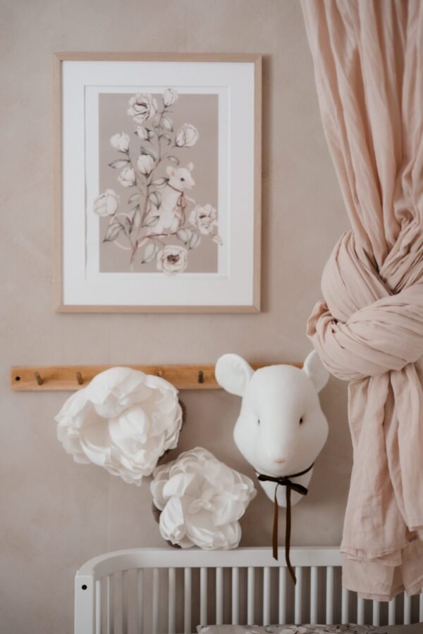 Poster Floral Mice- Taupe – Image 3