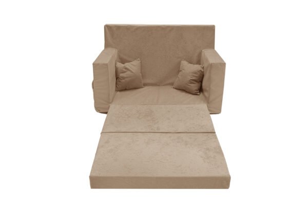 Opvouwbare kinder sofa-beige - Afbeelding 2