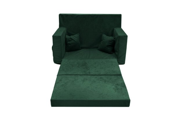 Foldable children's sofa-dark green - Image 2