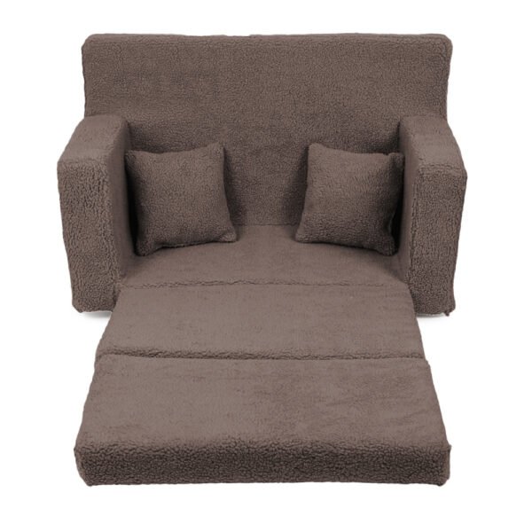 Foldable children's sofa-Teddy chocolate - Image 2